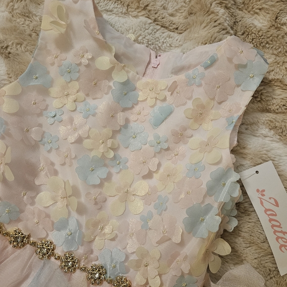 Pastel rainbow floral dress - Picture 2 of 5
